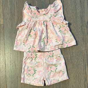 Laura Ashley Pink Floral Infant Outfit